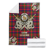 Gow Modern Tartan Gold Courage Symbol Blanket
