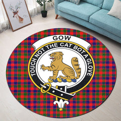 Gow Modern Tartan Crest Round Rug