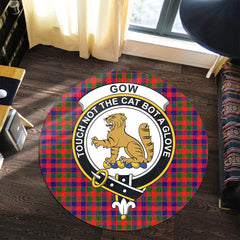 Gow Modern Tartan Crest Round Rug