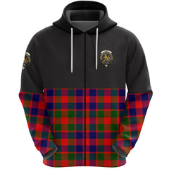 Gow of McGouan Clan Half Of Tartan Zipper Hoodie