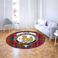 Gow of McGouan Tartan Crest Round Rug