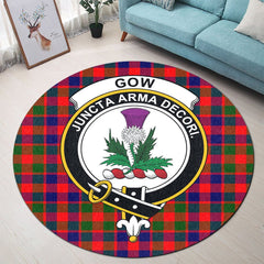 Gow of Skeoch Tartan Crest Round Rug
