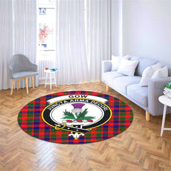 Gow of Skeoch Tartan Crest Round Rug