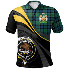 Graham of Menteith Ancient Tartan Polo Shirt - Royal Coat Of Arms Style