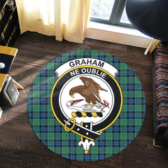 Graham of Menteith Ancient Tartan Crest Round Rug
