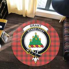 Grant Weathered Tartan Crest Round Rug