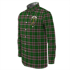 Gray Tartan Long Sleeve Button Shirt