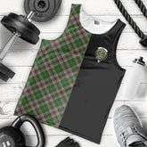 Gray Hunting Tartan Crest Men's Tank Top - Cross Style