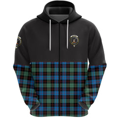 Guthrie Ancient Clan Half Of Tartan Zipper Hoodie