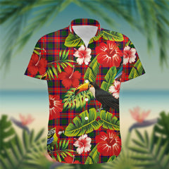 Haig Tartan Hawaiian Shirt Hibiscus, Coconut, Parrot, Pineapple - Tropical Garden Shirt