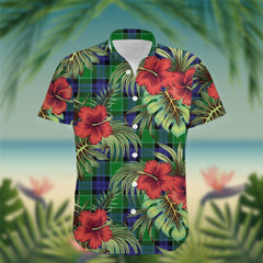 Haldane Tartan Hawaiian Shirt Hibiscus, Coconut, Parrot, Pineapple - Tropical Garden Shirt