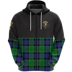 Haldane Clan Half Of Tartan Zipper Hoodie