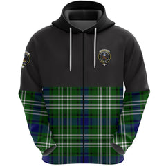 Haliburton Clan Half Of Tartan Zipper Hoodie