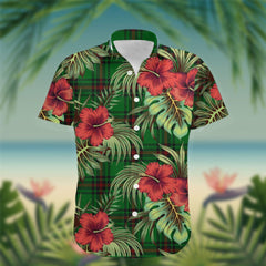 Halkerston Tartan Hawaiian Shirt Hibiscus, Coconut, Parrot, Pineapple - Tropical Garden Shirt