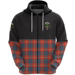 Hamilton Ancient Clan Half Of Tartan Zipper Hoodie