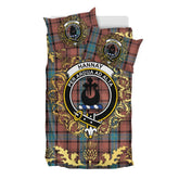Hannay Dress Tartan Crest Bedding Set - Golden Thistle Style