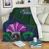 Henderson Tartan Crest Premium Blanket - Thistle Style