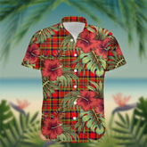 Hepburn Tartan Hawaiian Shirt Hibiscus, Coconut, Parrot, Pineapple - Tropical Garden Shirt