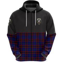 Home Modern Clan Half Of Tartan Zipper Hoodie