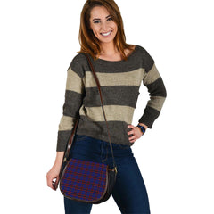Home Modern Tartan Saddle Handbags