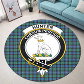Hunter Ancient Tartan Crest Round Rug