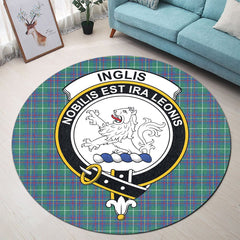 Inglis Ancient Tartan Crest Round Rug