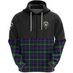 Inglis Modern Clan Half Of Tartan Zipper Hoodie