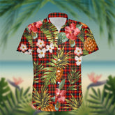Innes Tartan Hawaiian Shirt Hibiscus, Coconut, Parrot, Pineapple - Tropical Garden Shirt
