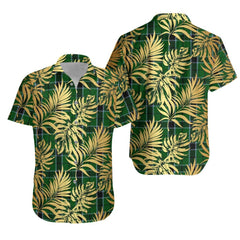Innes Hunting Tartan Vintage Leaves Hawaiian Shirt
