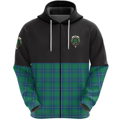 Irvine Ancient Clan Half Of Tartan Zipper Hoodie