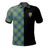 Johnston Ancient Tartan Polo Shirt Half of Me - Cross Style