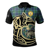 Keith Ancient Tartan Polo Shirt Viking Wolf