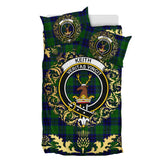 Keith Modern Tartan Crest Bedding Set - Golden Thistle Style