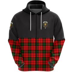 Kerr Modern Clan Half Of Tartan Zipper Hoodie