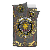 Kerr Shepherd Tartan Crest Bedding Set - Golden Thistle Style