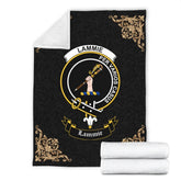 Lammie Crest Tartan Premium Blanket Black