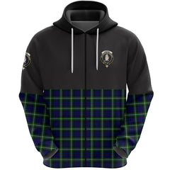 Lamont Modern Clan Half Of Tartan Zipper Hoodie