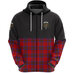 Leslie Modern Clan Half Of Tartan Zipper Hoodie