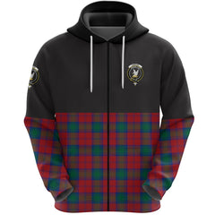 Lindsay Modern Clan Half Of Tartan Zipper Hoodie