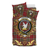 Lindsay Weathered Tartan Crest Bedding Set - Golden Thistle Style