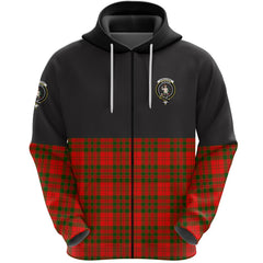 Livingstone Modern Clan Half Of Tartan Zipper Hoodie