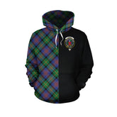 Logan Ancient Tartan Hoodie Half of Me - Cross Style