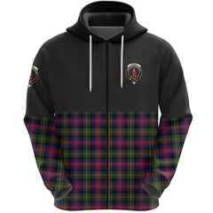 Logan Modern Clan Half Of Tartan Zipper Hoodie