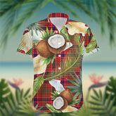 Lumsden Tartan Hawaiian Shirt Hibiscus, Coconut, Parrot, Pineapple - Tropical Garden Shirt