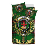 Lundin Tartan Crest Bedding Set - Golden Thistle Style