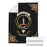 MacAlister Crest Tartan Premium Blanket Black