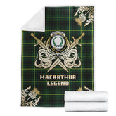 MacArthur Modern Tartan Gold Courage Symbol Blanket