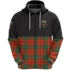 MacAulay Ancient Clan Half Of Tartan Zipper Hoodie