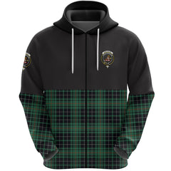 MacAulay Hunting Ancient Clan Half Of Tartan Zipper Hoodie