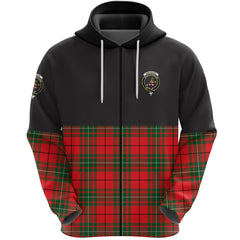 MacAulay Modern Clan Half Of Tartan Zipper Hoodie